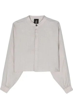 THOM KROM Cropped linen shirt