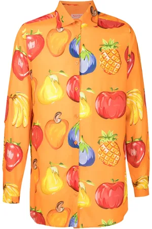 AMIR SLAMA Fruit-print button-up shirt