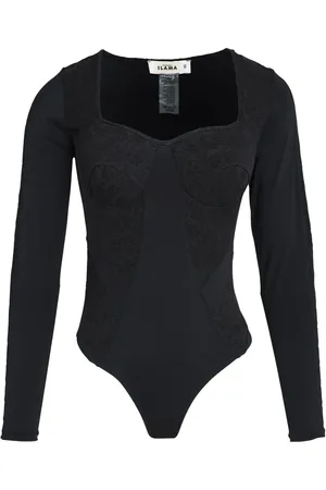 AMIR SLAMA Panelled lace bodysuit