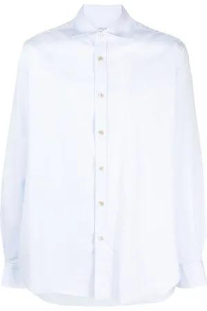 Boglioli Spread-collar cotton shirt
