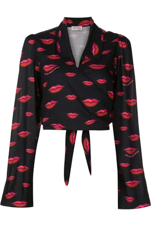 AMIR SLAMA Lips-print long-sleeved shirt