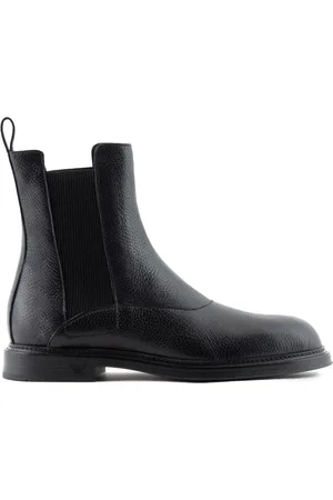 Emporio Armani Grained leather ankle boots