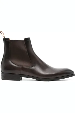 santoni Leather Chelsea boots