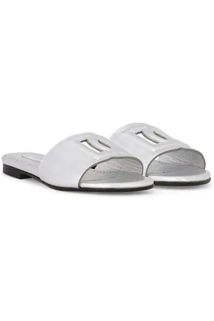 Dolce & Gabbana Foiled-effect leather sandals