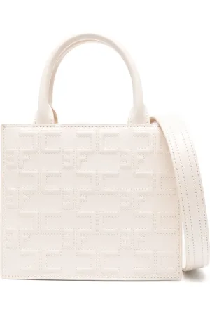 Elisabetta Franchi Small monogram-embossed tote bag