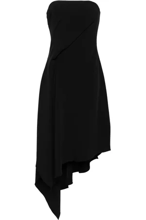 Amsale Crepe asymmetric dress