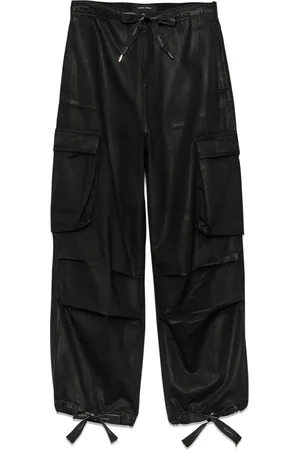 Purple Brand Bow-fastening cargo trousers