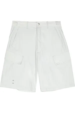 Izzue Logo-plaque eyelet-detail cargo shorts