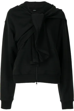 GOEN.J Knot detail zip-up hoodie