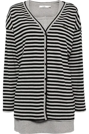 B+AB Striped button-up cardigan