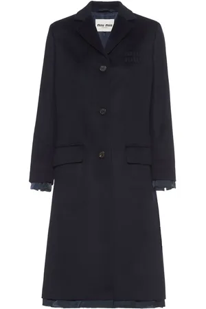 Miu Miu Single-Breasted Velour coat