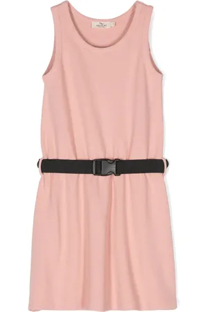 Le pandorine Textured-finish belted dress