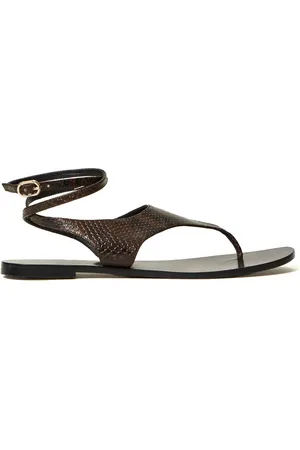 Twin-Set Snakeskin-effect flat sandals