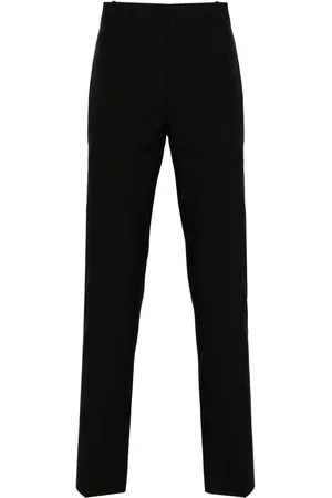 Alexander McQueen Pressed-crease tailored trousers