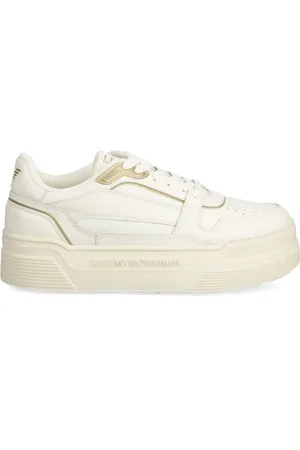 EA7 Lace up leather trainers