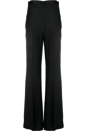 Twin-Set Satin-finish wide-leg trousers