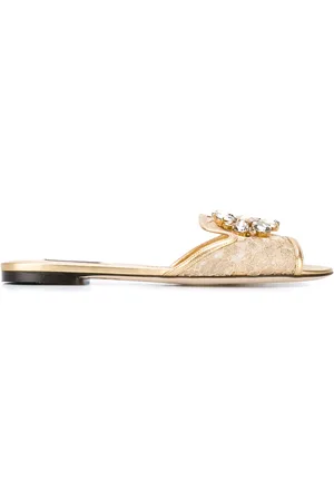 Dolce & Gabbana Rainbow Lace brooch-detail sandals