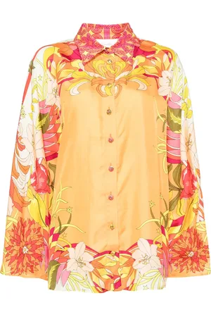 Camilla Floral-print silk shirt