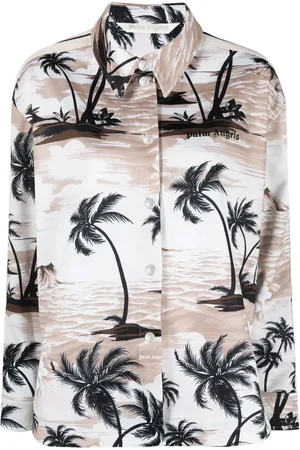Palm Angels Tropical-print long-sleeve shirt