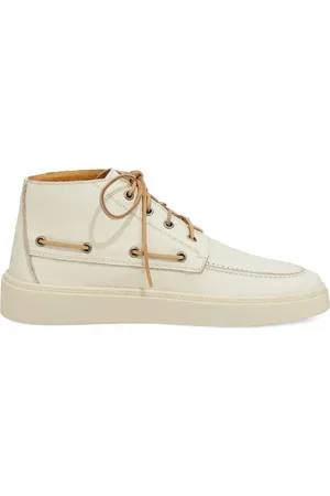 Boggi Milano High-top leather boat shoes