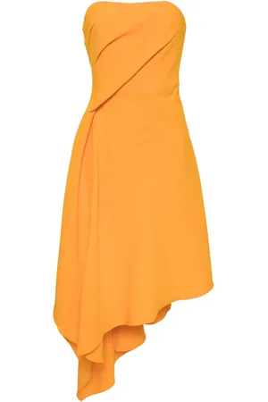 Amsale Asymmetric crepe midi dress