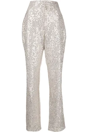 Saiid Kobeisy Sequin-embellished straight-leg trousers