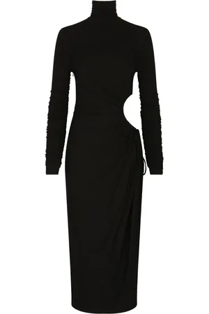 Dolce & Gabbana Cut-out high-neck midi dress