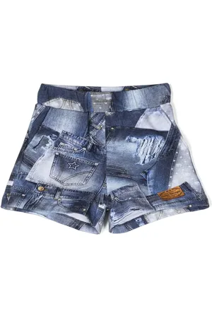 Chiara Ferragni Patchwork-print jersey shorts
