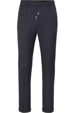 BILLIONAIRE Pinstriped wool trousers