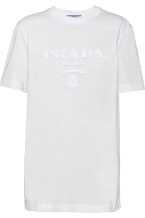 Prada Embroidered jersey T-shirt