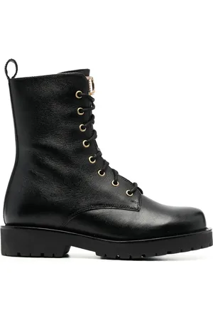 Twin-Set Logo-plaque leather ankle boots