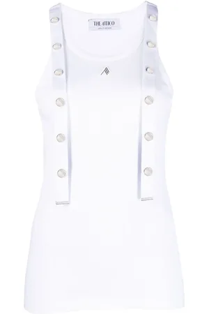 The Attico Strap-detail ribbed tank top