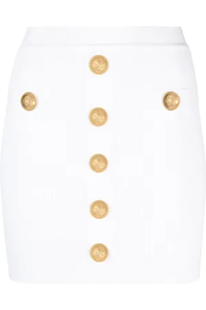 Balmain Ribbed-knit mini skirt