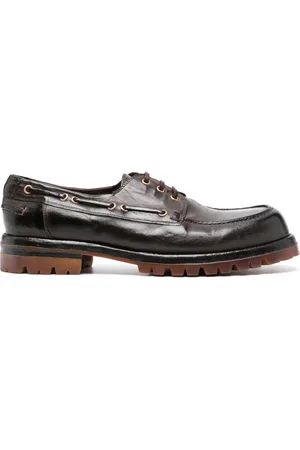 ELEVENTY Leather boat shoes