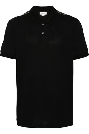 Alexander McQueen Logo-tape cotton polo shirt