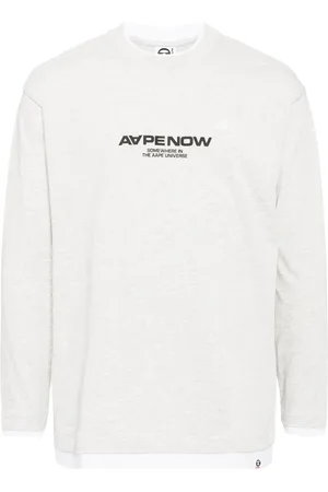 A Bathing Ape Moonface embroidered long sleeves tee