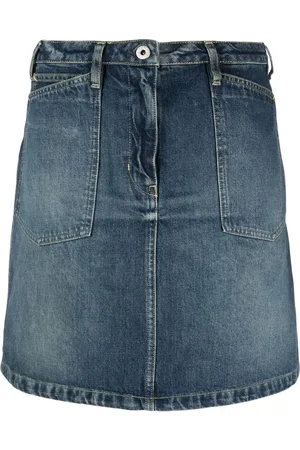 Kenzo A-line denim miniskirt