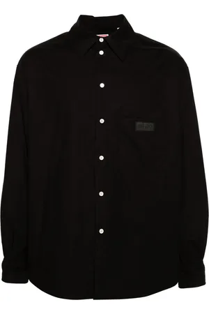 Kenzo Logo-patch padded shirt jacket