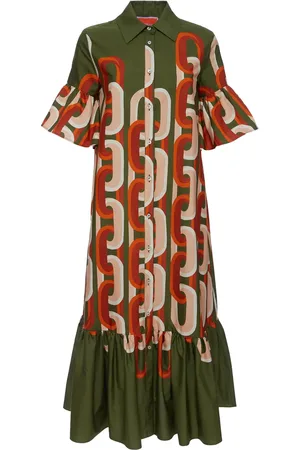 La DoubleJ Choux chain-link print dress