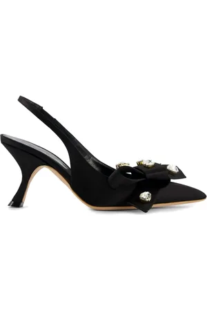Giambattista Valli 75mm bow-detailing slingback pumps