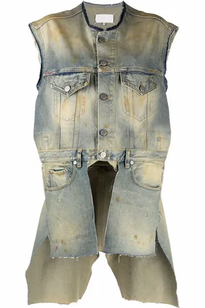 Maison Margiela Derelict asymmetric denim gilet