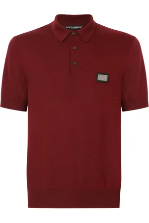 Dolce & Gabbana Logo-tag virgin-wool polo shirt