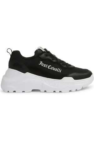 Roberto Cavalli Logo-print panelled sneakers