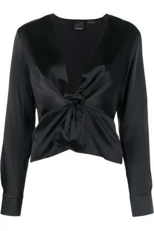 Pinko Knot-detail silk blouse