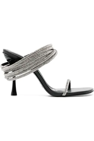 Simkhai Infinity 90mm crystal-embellished leather sandals