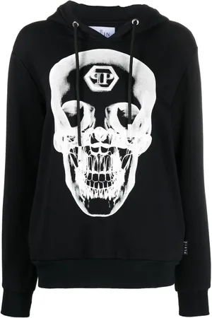 Philipp Plein Skull-print cotton hoodie