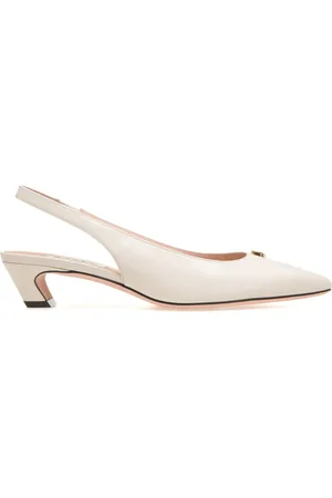 Bally Emblem-plaque slingback leather pumps