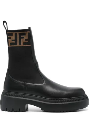 Fendi Domino leather ankle boots