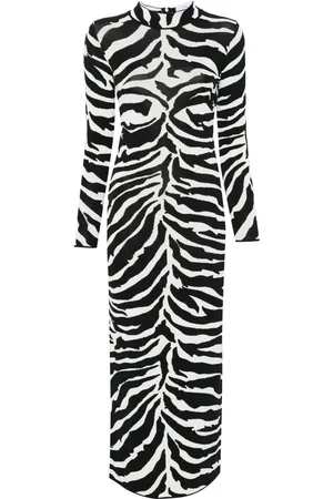 Ana Radu Zebra-patterned long dress
