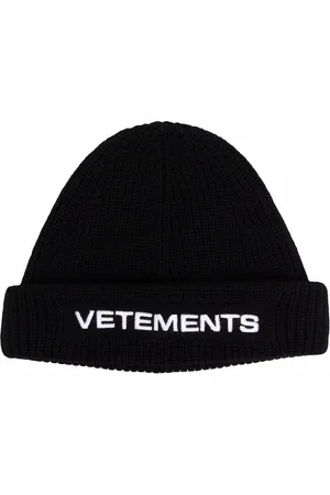 Vetements Embroidered-logo ribbed beanie